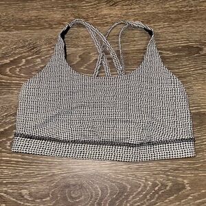 Lululemon Athletica Black and White Houndstooth Bra